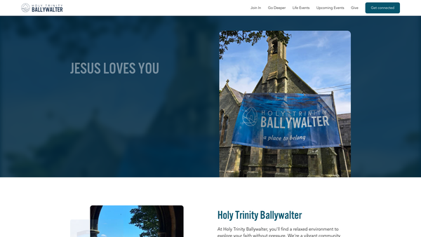 Screenshot of the Newtownards/Ballywalter/Holy Trinity/Down&Dromore/Church of Ireland website