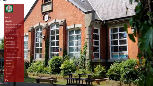 Screenshot of the Brownlee Primary School Parent Teacher Association website