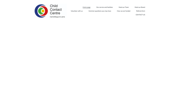 Screenshot of the Carrickfergus and Larne Child Contact Centre website