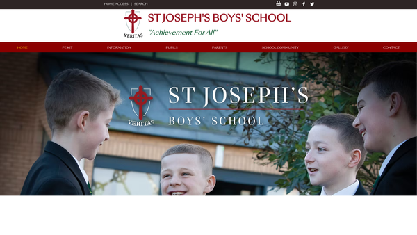 Screenshot of the The Saint Joseph's Boys' School Trust website