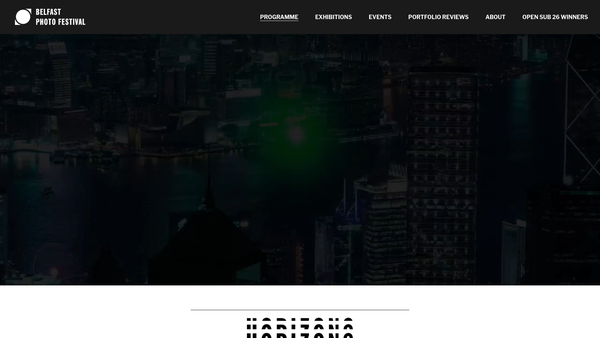 Screenshot of the Photo Festival Belfast website