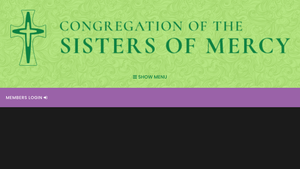 Screenshot of the Sisters of Mercy, Northern Province website