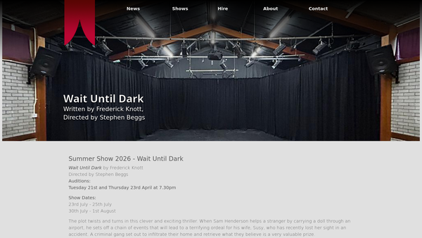 Screenshot of the South Bank Playhouse Ltd website