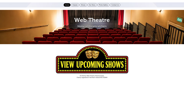 Screenshot of the The Web Theatre Ltd website