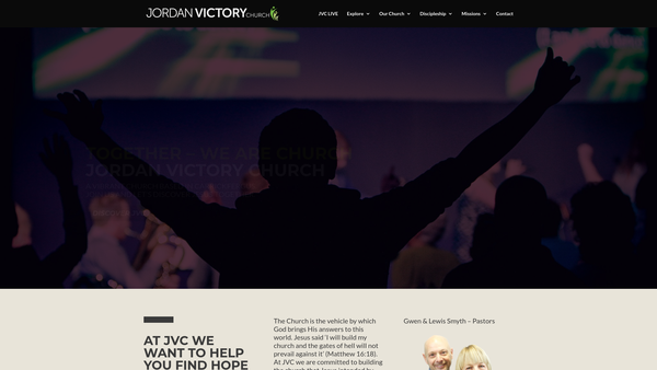 Screenshot of the TeamJVC Community Trust website