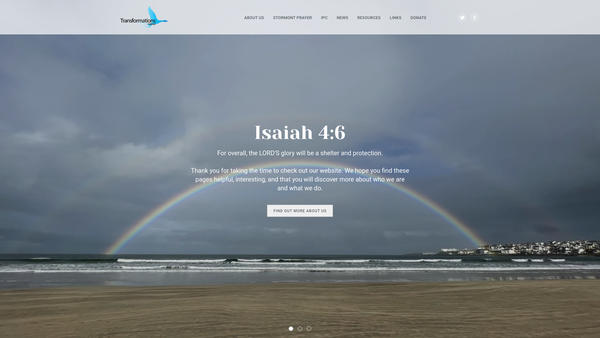 Screenshot of the Transformations Ireland Limited website