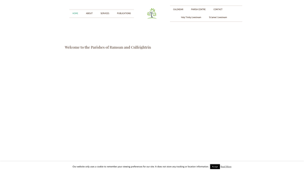Screenshot of the BALLYCASTLE/Ramoan&Culfeightrin/St.James/Connor/Church of Ireland website