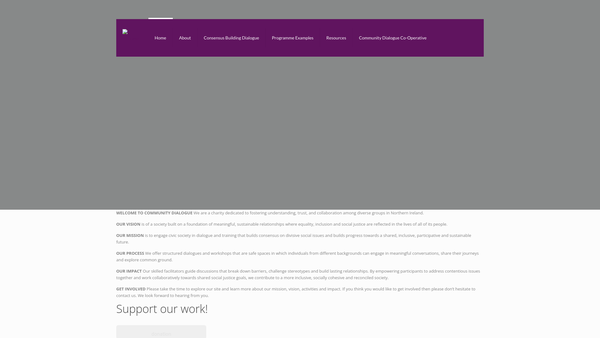 Screenshot of the Community Dialogue website