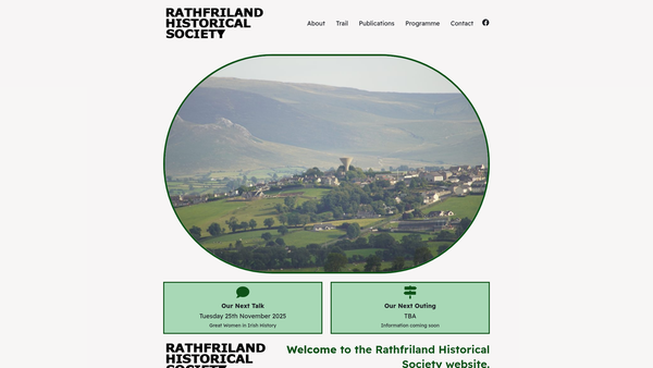 Screenshot of the Rathfriland Historical Society website