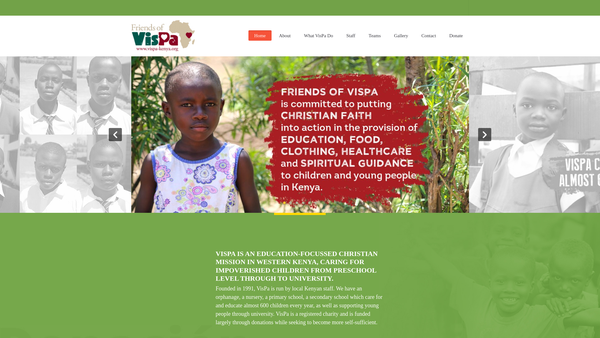 Screenshot of the Friends of VisPa website