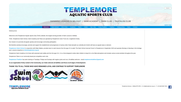 Screenshot of the Templemore Users Trust Ltd website