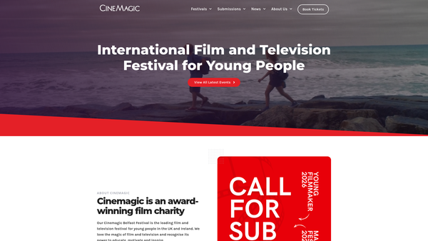 Screenshot of the Cinemagic website
