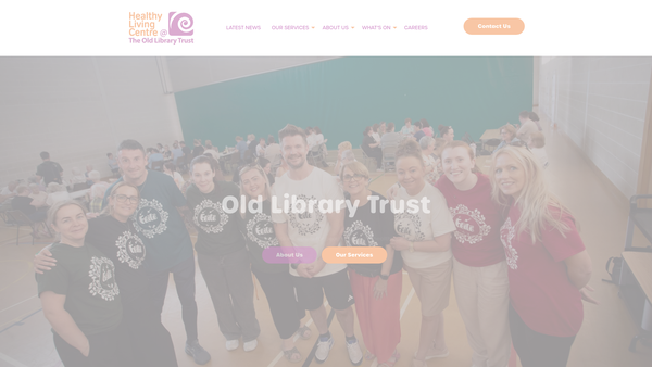 Screenshot of the Old Library Trust website
