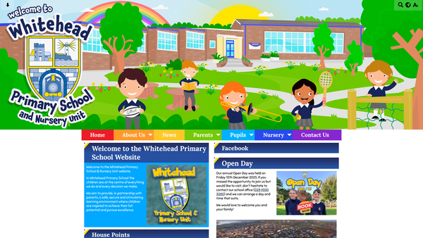 Screenshot of the Whitehead Primary School PTA website