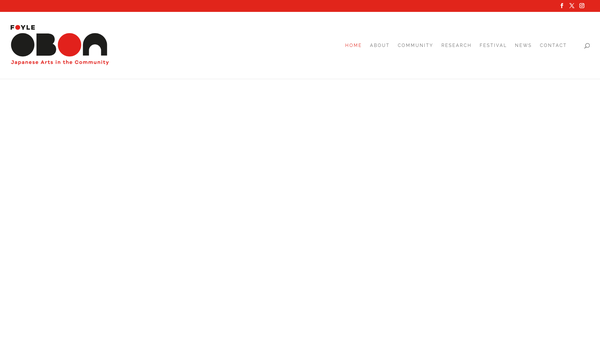 Screenshot of the O-Bon on the Foyle Festival Group website