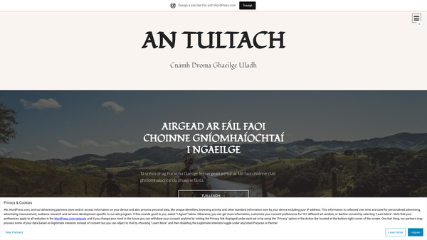 Screenshot of the An tUltach website