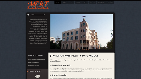 Screenshot of the MERF Ireland website