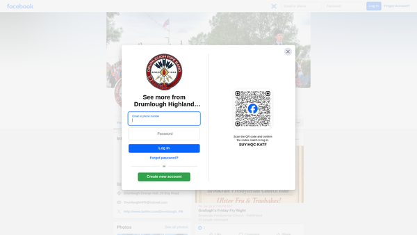 Screenshot of the Drumlough Highland Pipe Band website