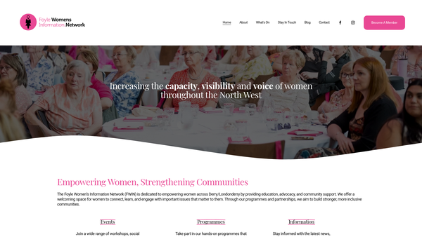 Screenshot of the Foyle Women's Information Network website