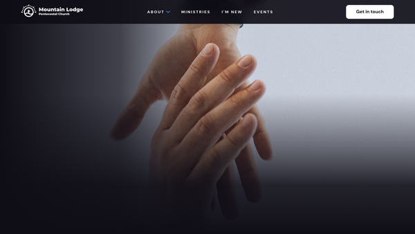 Screenshot of the Mountain Lodge Pentecostal Church website