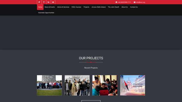Screenshot of the Northern Ireland Trade Union Educational & Social Centre Ltd website