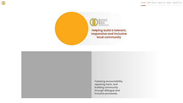 Screenshot of the Community Restorative Justice Ireland website
