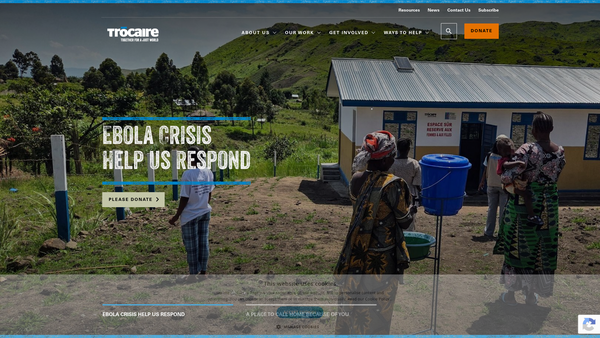 Screenshot of the Trócaire (Northern Ireland) website
