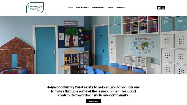 Screenshot of the Holywood Family Trust website