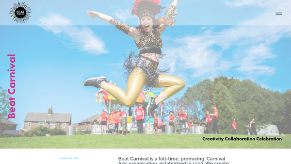 Screenshot of the Beat Carnival website
