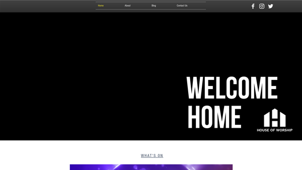 Screenshot of the House of Worship Ireland website