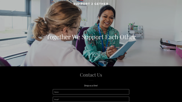 Screenshot of the Support 2gether website