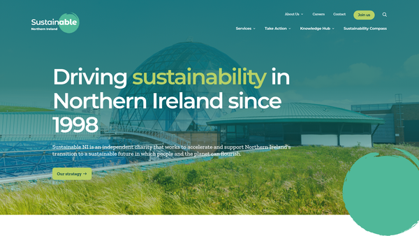 Screenshot of the Sustainable Northern Ireland website