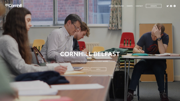 Screenshot of the The Cornhill Belfast Trust website