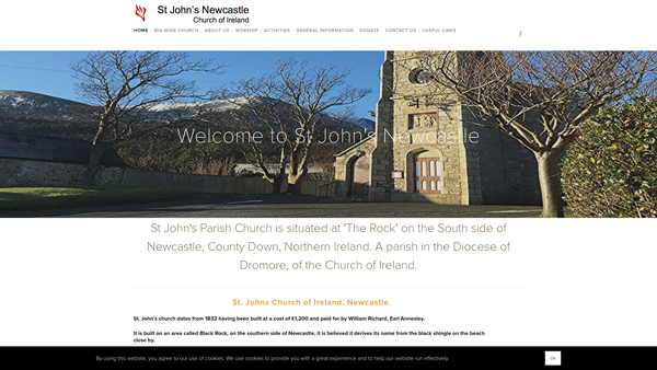 Screenshot of the Newcastle/Newcastle/St. John/Down & Dromore/Church of Ireland website