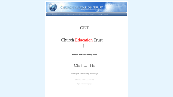 Screenshot of the Church Education Trust website