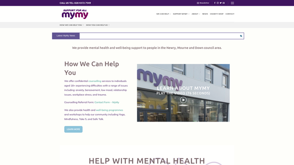 Screenshot of the MYMY - Mind Your Mate and Yourself website