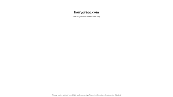Screenshot of the Harry Gregg Foundation website