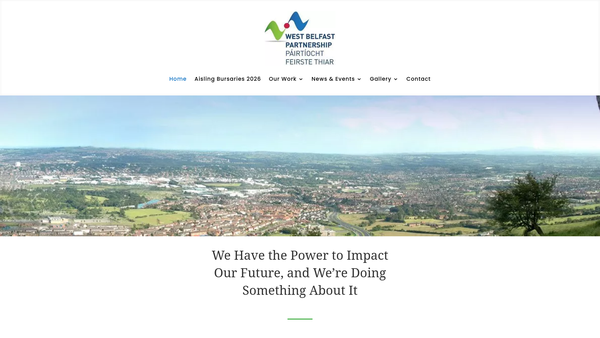 Screenshot of the West Belfast Partnership Board website