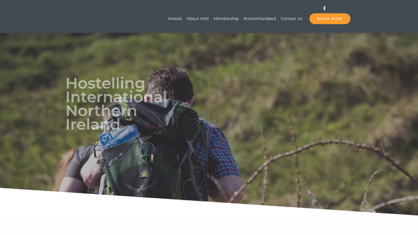 Screenshot of the Youth Hostel Association of Northern Ireland Limited website