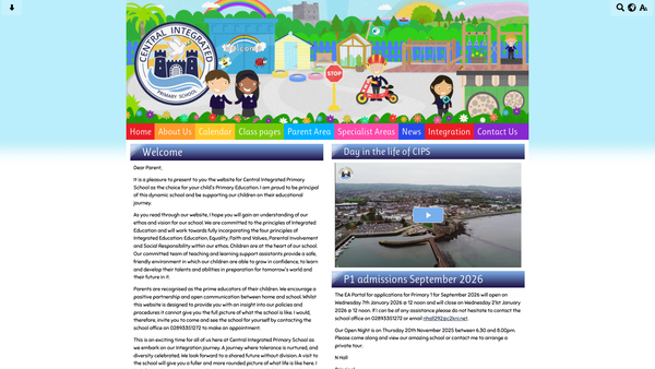 Screenshot of the Carrickfergus Central Primary School Parent Teacher Association website