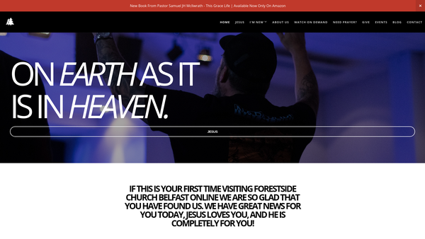Screenshot of the Forestside Christian Centre website