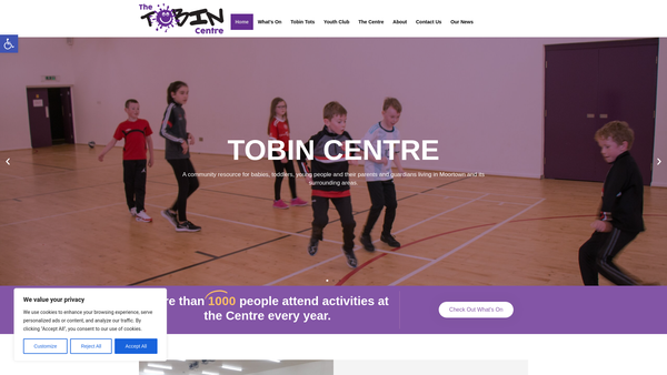 Screenshot of the Tobin Centre (Moortown) Ltd website