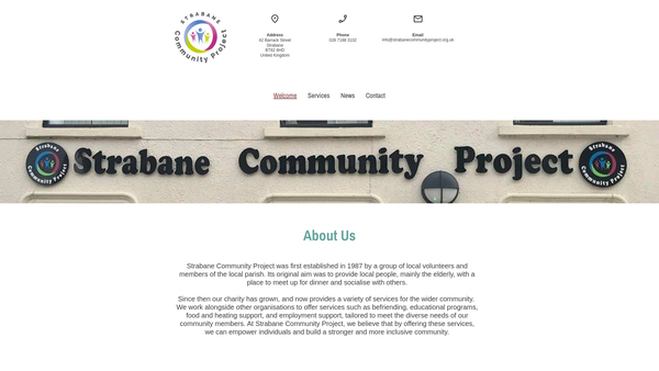 Screenshot of the Strabane Community Project Ltd website