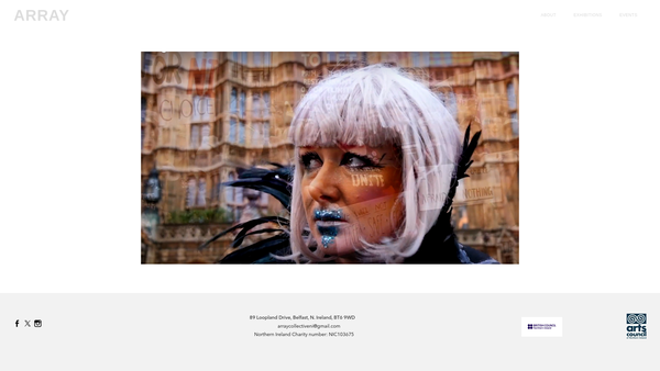 Screenshot of the Array Studios website