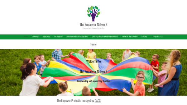 Screenshot of the Dyslexia and Dyspraxia Support (D.A.D.S) website