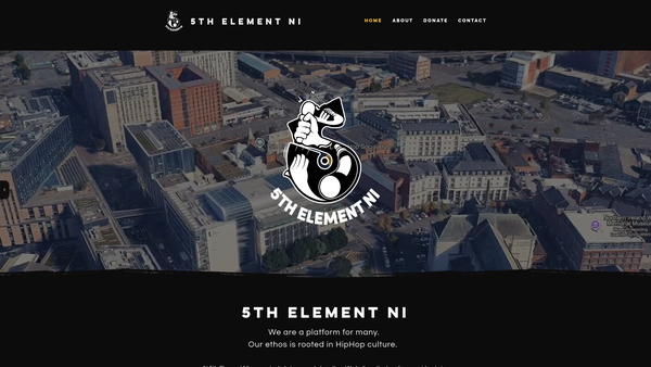 Screenshot of the 5th Element NI website