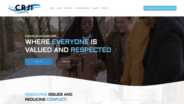 Screenshot of the Community Restorative Justice  Newry/Armagh website