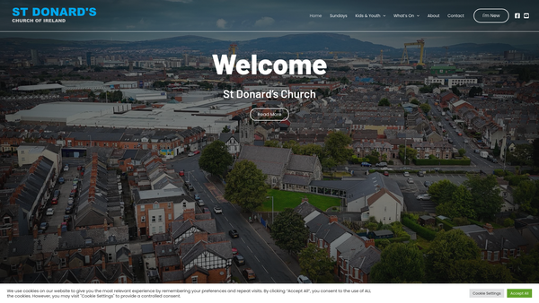 Screenshot of the 73rd St Donard's Scout Group website