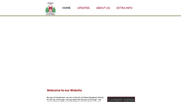 Screenshot of the Armagh/St Marks/Armagh/Church of Ireland website