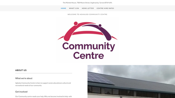 Screenshot of the Aghaloo and Blackwater Community Association website
